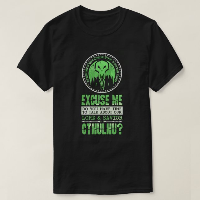 T-shirt Lord and Savior Cthulhu Sarcastic Religion Parody  (Design devant)