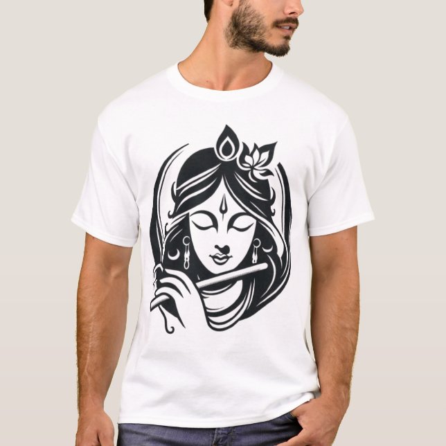 T-shirt Lord Krishna Face v1 (Devant)