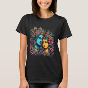 T-shirt Lord Shri Krishna Radha Rani Radhika Dieu Lover De