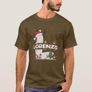 T-shirt Lorenzo Christmas w Lorenzo Nom pour les Noël drôl
