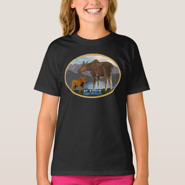 T-shirt L'orignal dans le pré (Devant)