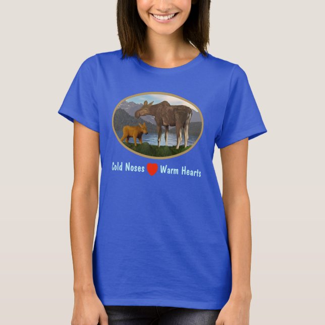 T-shirt L'orignal dans le pré (Devant)