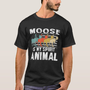 T-shirt L'orignal est mon animal sacré Vintage Amérique Dr