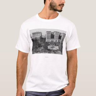 T-shirt Los Angeles, CA périssant le carré et Biltmore