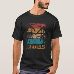 T-shirt Los Angeles California Palm Tree Surfer Beach Summ
