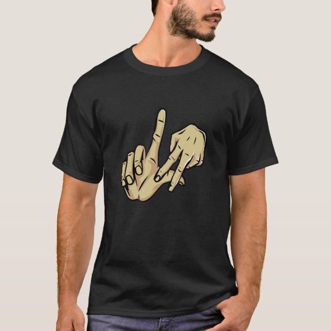 T-shirt Los Angeles Californie Chicano Cholo LA Hand Si (Devant)