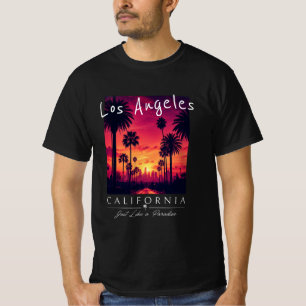 T-shirt Los Angeles Californie Paradis Coucher de soleil R
