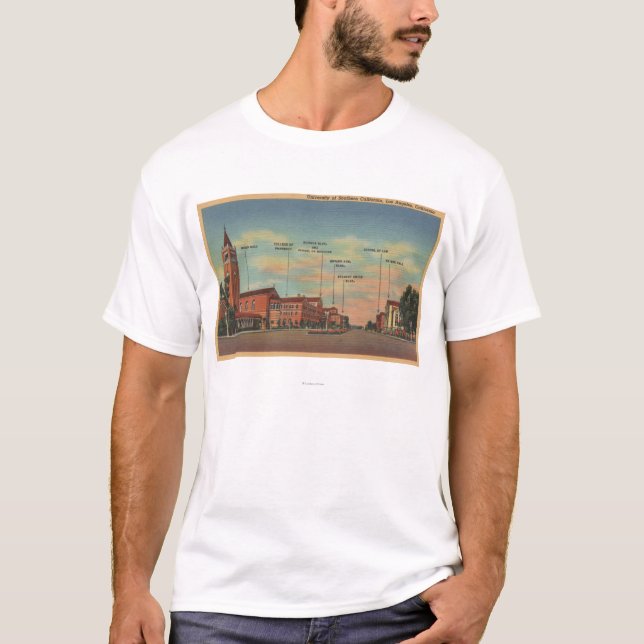 T-shirt Los Angeles, CAView d'U.S.C. Campus (Devant)