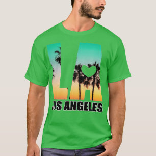 T-shirt Los Angeles design LA Palm Tree Sunset Boulevard 