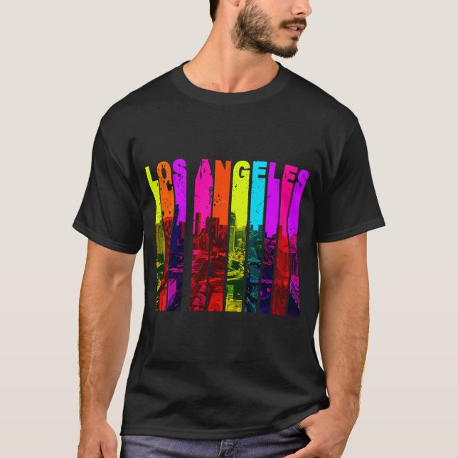 T-shirt Los Angeles Nights Retro (Devant)