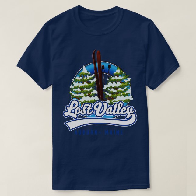 T-shirt Lost Valley Auburn Maine ski (Design devant)