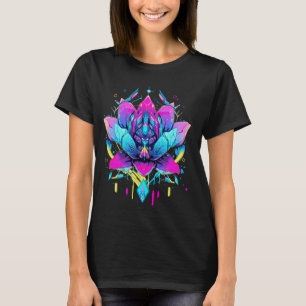 T-shirt Lotus Flower Robotics Futuristic Cyberpunk Design