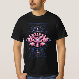 T-shirt Lotus Flower Sacred Geometry Yoga Meditation Spiri