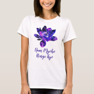 T-shirt Lotus pourpre spirituel Fleur Nam Myoho Renge Kyo