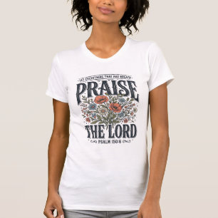 T-shirt Louange florale chrétienne louange au Seigneur Psa