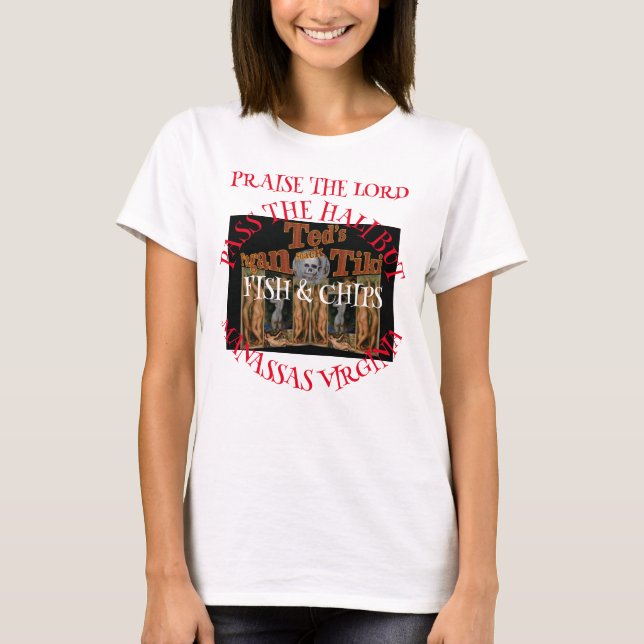 T-shirt Louange la cabane de Pagan Tiki du Seigneur Ted (Devant)