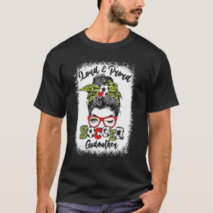T-shirt Loud Et Fier Soccer Godmère Messy Bun Bleached