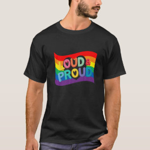 T-shirt Loud Et Fière Lgbtq Droits Gay Fière Fierté Arc-en