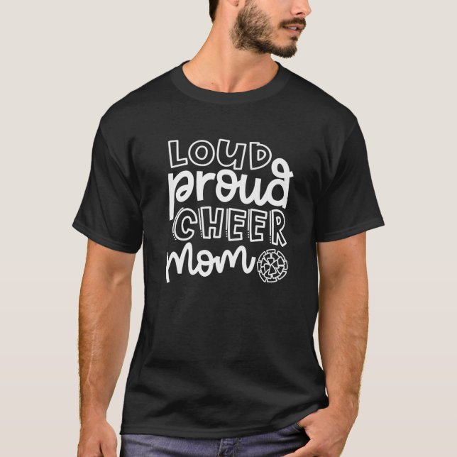 T-shirt Loud Fier Cheval Maman Pom-pom girl Dance Mignonne (Devant)