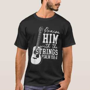 T-shirt Louez-Le Avec Les Chaînes Guitares Musicien