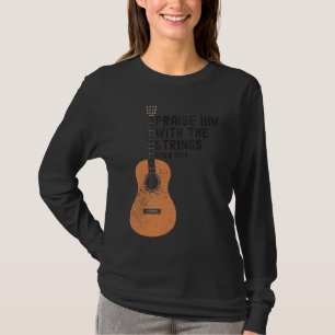 T-shirt Louez-Le Avec Les Cordes Psaume 1504 Basse Guita