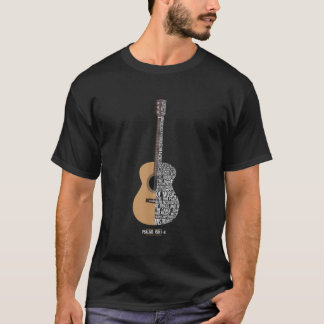 T-shirt Louez-Le Avec Les Cordes Psaume 150 Gui Acoustique