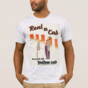 T-shirt Louez un taxi ! Affiche de cabine jaune NYC
