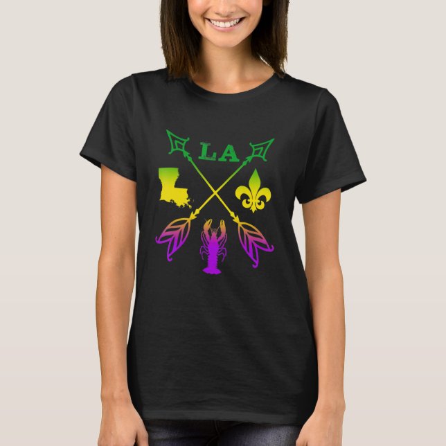 T-shirt Louisiana arrow t shirt New Orleans Mardi Gras Tsh (Devant)