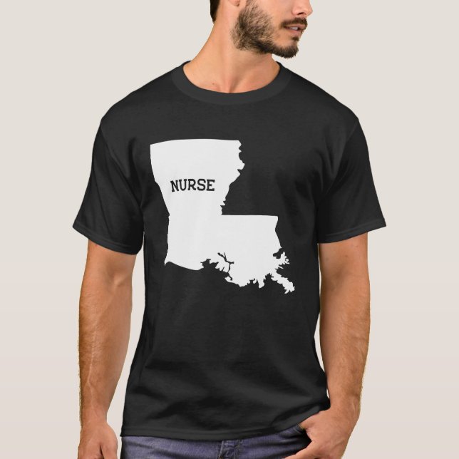 T-shirt Louisiana Nurse State RN CNA LPN Appréciation Cade (Devant)