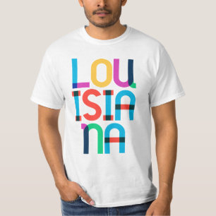 T-shirt Louisiana Vintage Retro Pop Art 80s Couleurs prima