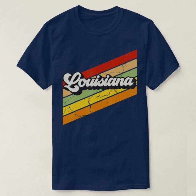 T-shirt Louisiane vintage 80s Retro (Design devant)