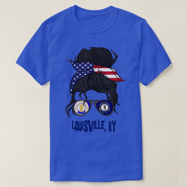 T-shirt Louisville pour filles Louisville Kentucky Drapeau (Design devant)