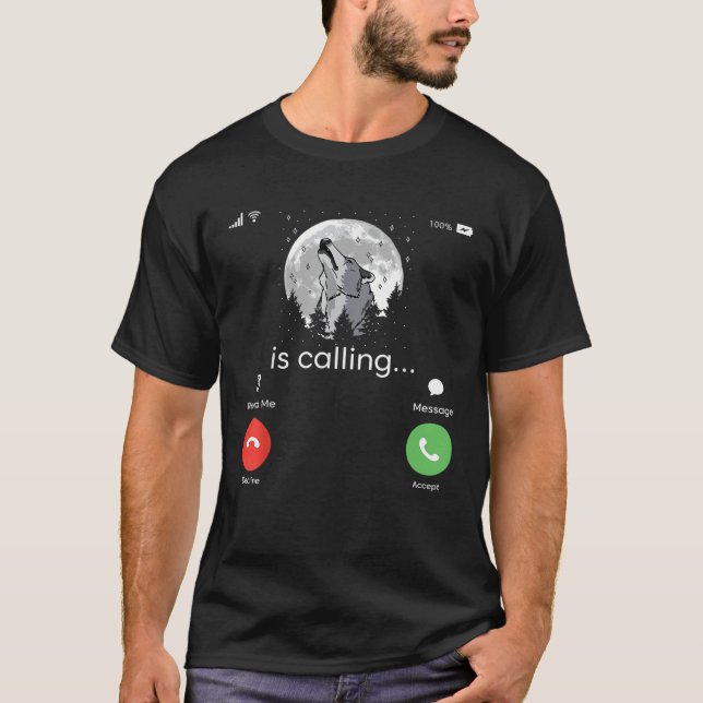 T-shirt Loup Ado pour hommes loup pour femmes filles loup (Devant)