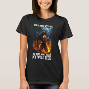 T-shirt Loup alpha de cringe avertissement loup-garou mème