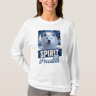 T-shirt Loup Arctique Esprit de liberté Création faunique