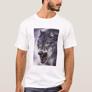 T-shirt Loup Art - Bête aux crocs T-Shirt, Loup en mode at