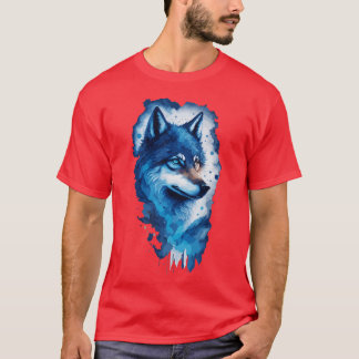 T-shirt Loup blanc