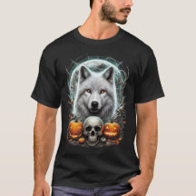 T-shirt Loup blanc majestueux - La Lune Mystique D
