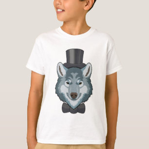T-shirt Loup comme marié avec nœud papillon