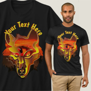 T-shirt Loup couché de soleil 2106
