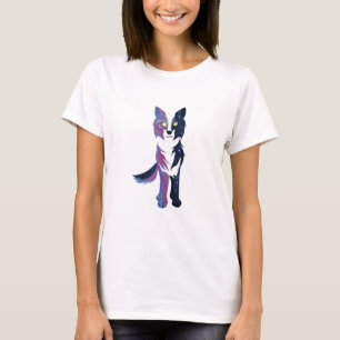 T-shirt Loup crépusculaire de ciel