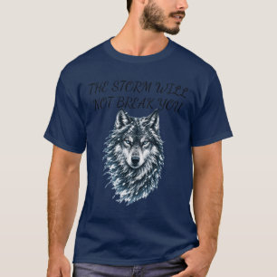 T-shirt Loup dans la tempête - Art de survie sauvage 