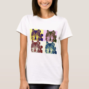 T-shirt Loup d'art pop