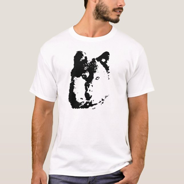 T-shirt Loup d'art pop (Devant)