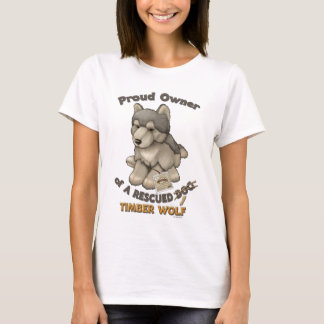T-shirt Loup de bois de construction secouru
