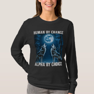 T-shirt Loup de lune, loup solitaire hurlant Alpha Wolf Ar