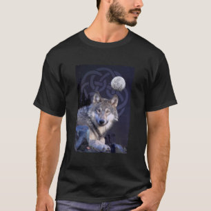 T-shirt Loup de nuit avec le noeud celtique