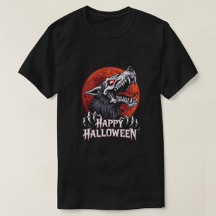 T-shirt Loup de squelette : Bonne Halloween