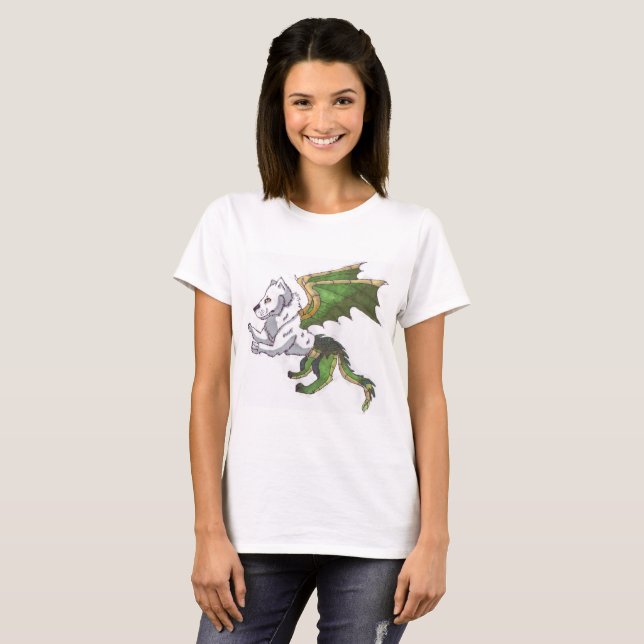 T-shirt Loup d'imaginaire par la queue de Wolven (Devant entier)