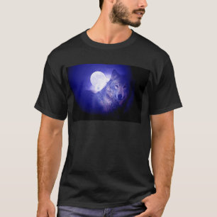 T-shirt Loup et lune